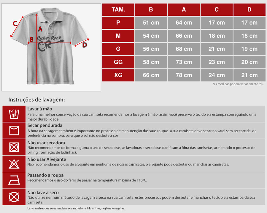 Medida Polo Cyber Rock